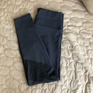 Fabletics Grey 7/8 Leggings with Mesh Detail